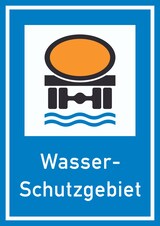 thumbnail of Wasserschutzgebiet Schild A1 Rückseite selbstklebend