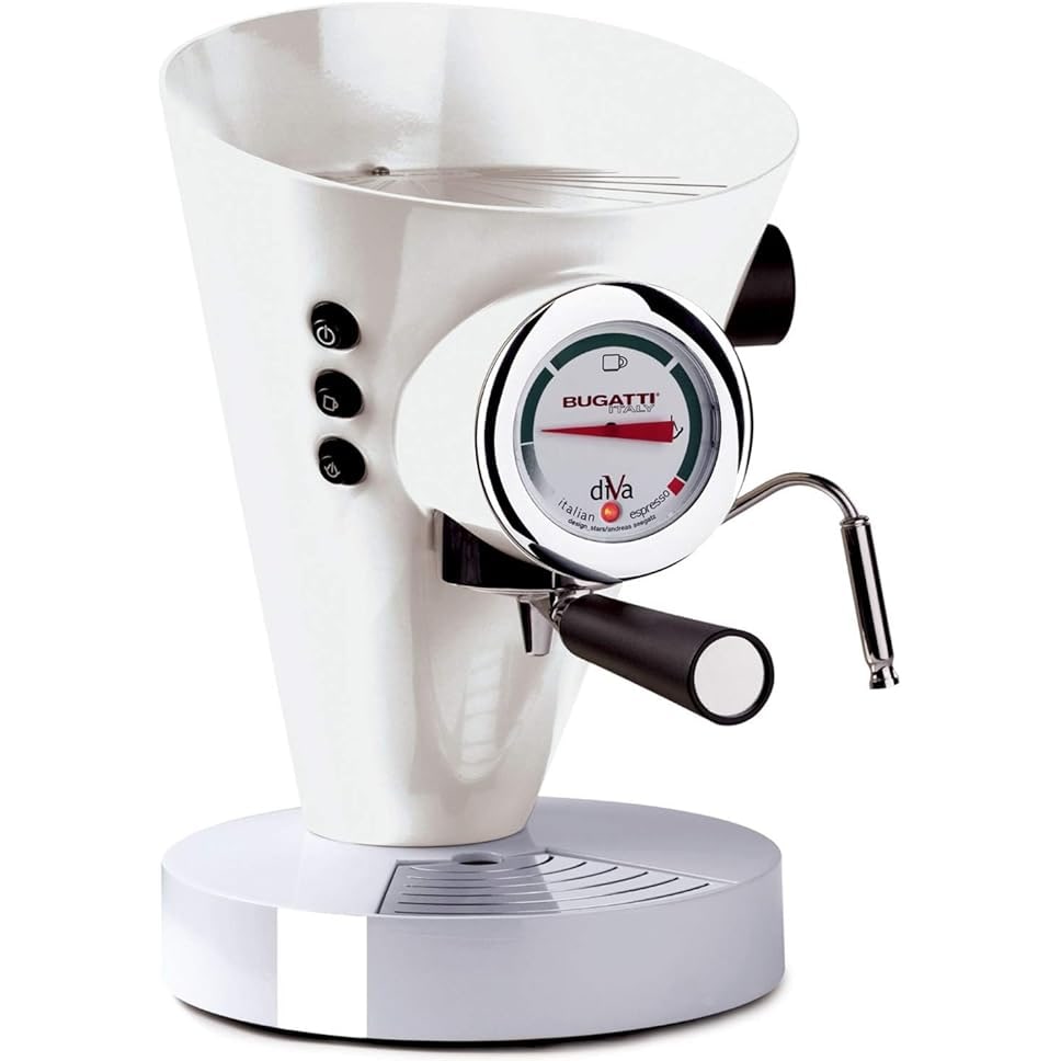 BUGATTI - Máquina de café Diva Espresso cor Branco - Acabamento em cor sólida 0,8 l