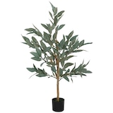 thumbnail of HOMCOM árbol artificial de laurel 120 cm planta artificial decorativa grande decoración para hogar oficina balcón dormitorio verde