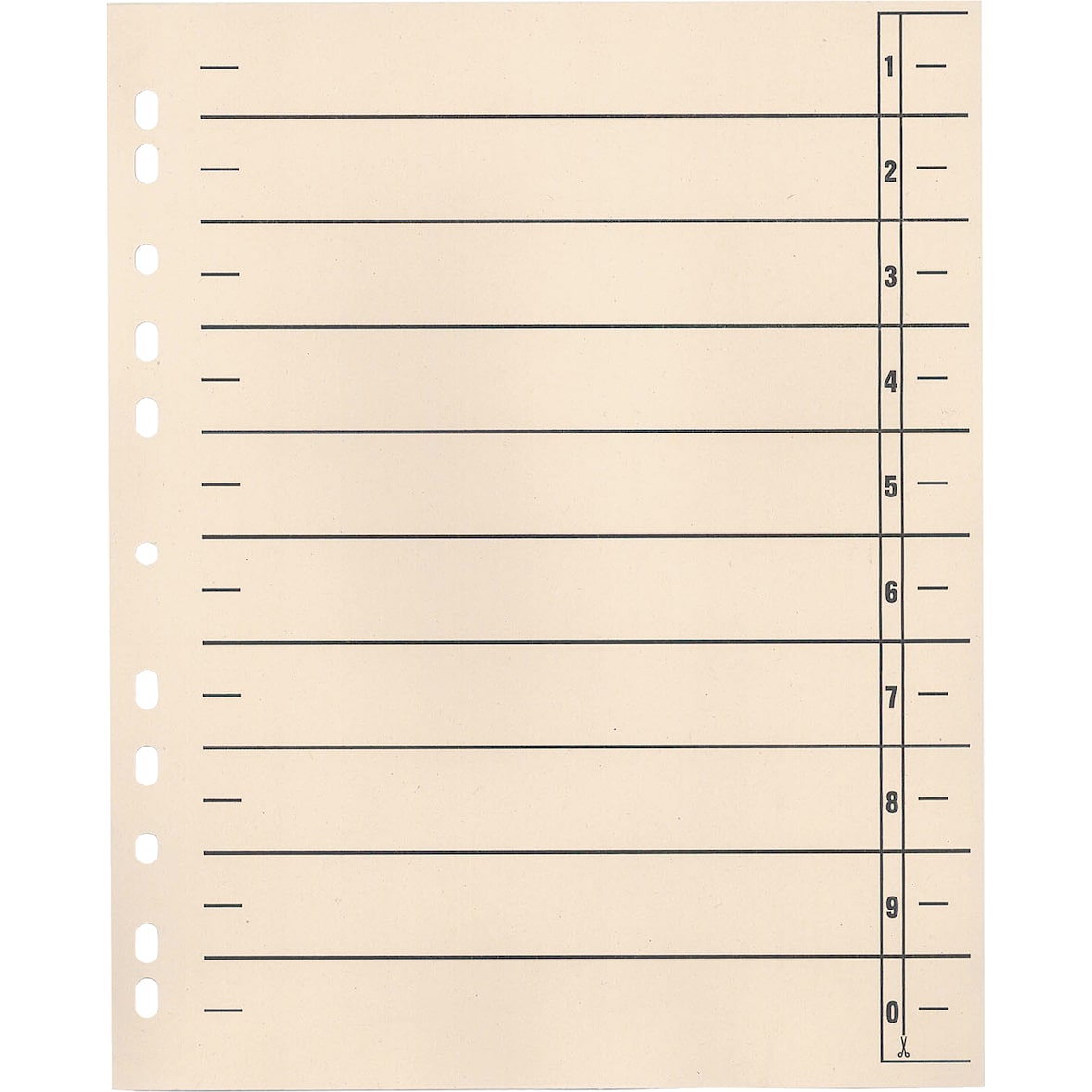 Neutralware 121009220 Trennblätter 24x30cm 190g 11f gel ch 100St