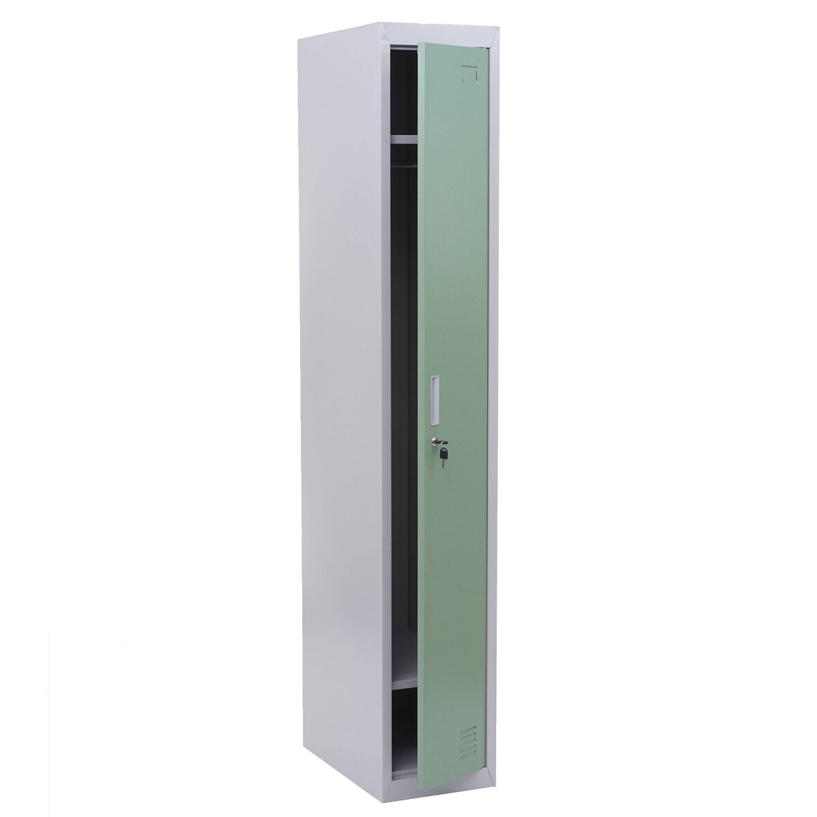 Spind Saturn | HxBxT 180x30x50cm | Metall | nach ASR A4.1 | Mint-Grün | Garderobenschrank Kleiderspind Umkleideschrank