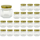thumbnail of 20x Kleines Sechseckiges Honigglas mit Deckel 60 ml - Ideal zur Aufbewahrung von Honig, Marmelade, Gewürzen, Joghurt
