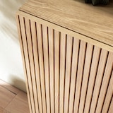 thumbnail of HERDASA, Zapatero modelo SUNNE en melamina, en color roble dorado con frente efecto listones