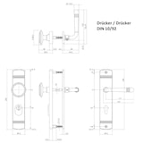 thumbnail of Sicherheitsbeschlag Schutzbeschlag Nickel matt Türbeschlag Knopf/Drücker 10/92