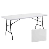 thumbnail of Table pliante blanche en PEHD 180 cm 8 places format valise