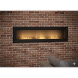 thumbnail of Lareira a bioetanol Sololed Frame 1800, de parede, com vidro incluso, 3 queimadores de 1 litro - Preto fosco