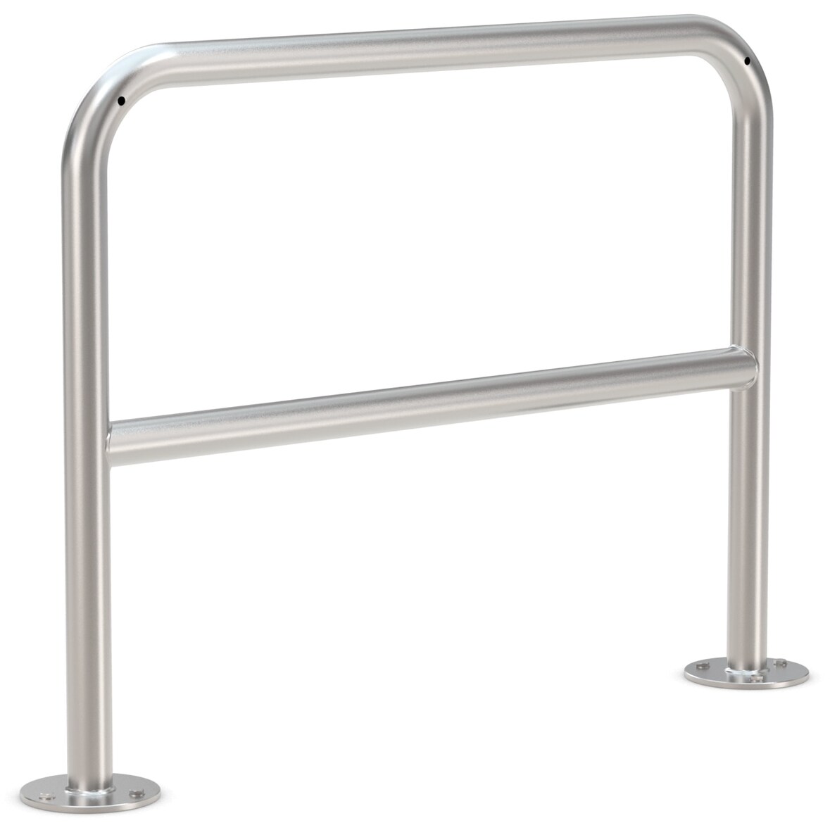 Fahrrad Anlehnbügel 9211 Edelstahl | 1000mm | mit Knierohr | Fahrradständer für 2 Fahrräder zum Aufdübeln | Anlehnparker Einzelständer