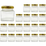 thumbnail of 20x Frasco de Vidro Quadrado para Especiarias 80ml com Tampa - Frascos de Arrumação para a Cozinha - Especiarias, Compota, Iogurte