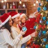 thumbnail of Relaxdays Weihnachtskugeln 101er Set, Kunststoff, Weihnachtsbaumdeko mit Kugeln & Spitze, Christbaumschmuck, petrol/weiß