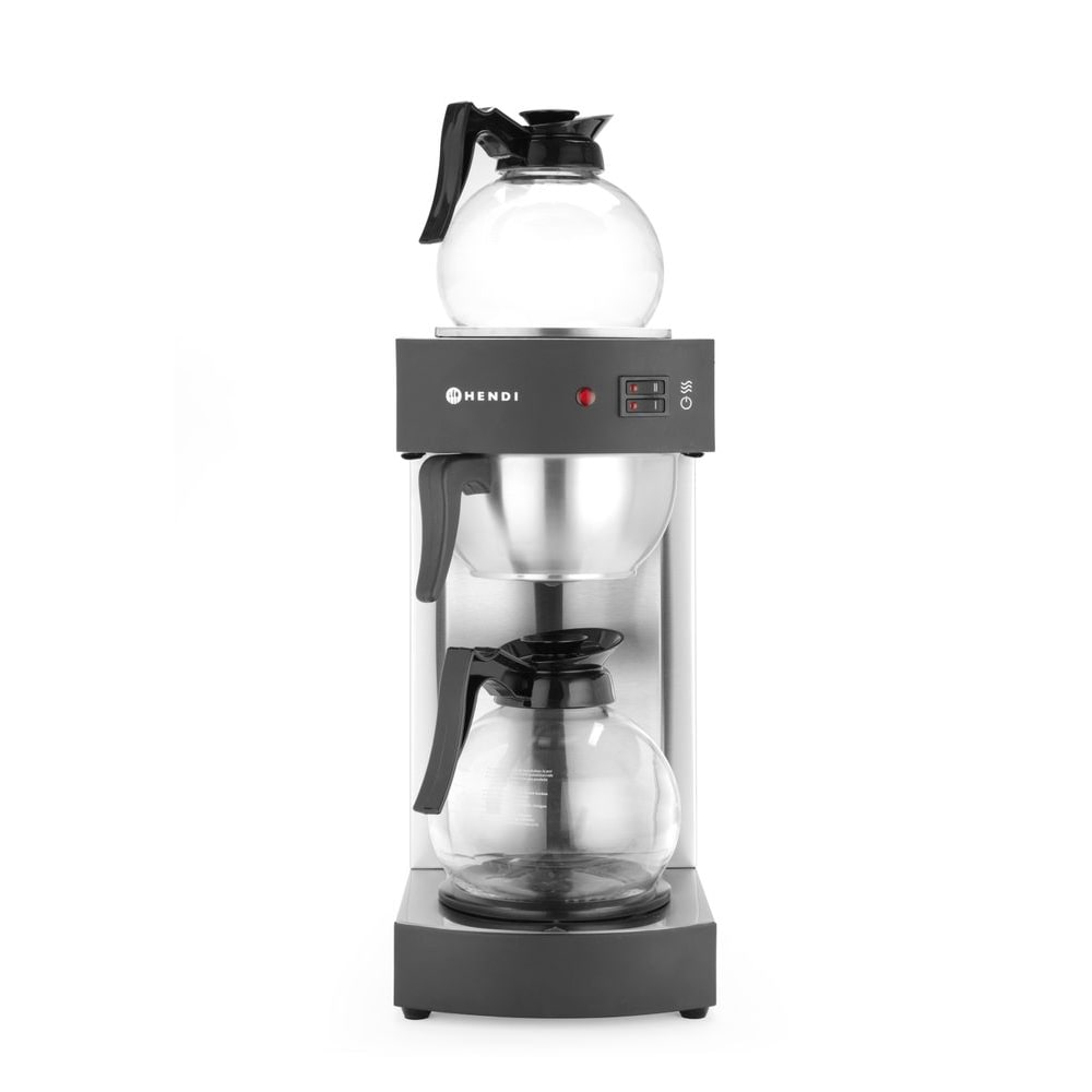 Cafetera Hendi Kitchen Line con 2 jarras de cristal de 1,8 litros y 100 bolsitas de filtro