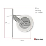 thumbnail of BAUHELD Rollladen Gurtwickler Unterputz 135mm Maxi - Mit Abdeckplatte