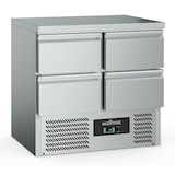 thumbnail of Gastro Edelstahl Kühltisch Kühltheke 4 Schubladen 220l 900x700x876mm +2/+8°C