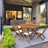 thumbnail of Set muebles de terraza mesa y sillas madera acacia Aktive