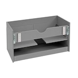 thumbnail of Waschbeckenunterschrank HWC-D16, Waschtischunterschrank Waschtisch Unterschrank Badmöbel, hochglanz 90cm ~ grau