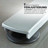 thumbnail of bümö Eckschreibtisch elektrisch höhenverstellbar L-Form: 180 x 240 cm in graphit, Gestell silber - Stehschreibtisch mit Memory-Steuerung,