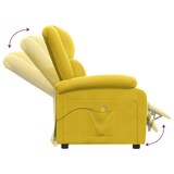thumbnail of vidaXL Massagesessel Gelb Samt