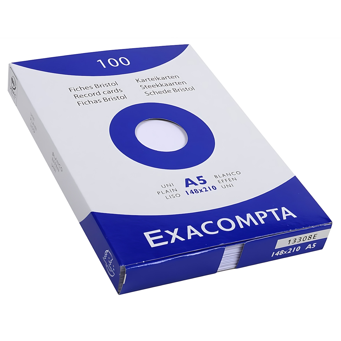 Exacompta Karteikarten A5 blanco weiss 100St