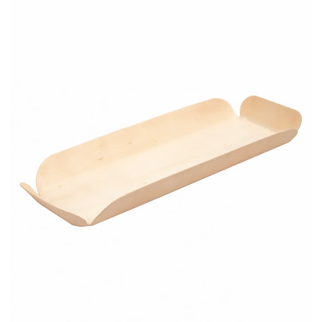 MONOUSO - Barquilla de Madera Rectangular 22,5x11x3cm (200 Uds)