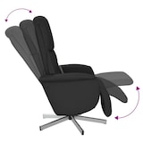 thumbnail of vidaXL Massagesessel mit Fußteil Schwarz Stoff