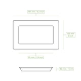 thumbnail of BIOZOYG 25 Stück Einweggeschirr 16x13cm, tief, Palmblatt-Teller rechteckig umweltfreundliche Einwegteller aus Palmenblättern, biologisch abbaubar