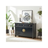 thumbnail of OPIUM OUTLET Asia Möbel Kommode Schrank Sideboard Hochzeitsschrank 33083 schwarz /schwarz-blau Landhaus-Stil asiatisch chinesisch orientalisch