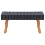 thumbnail of Mesa de centro de jardín ratán sintético negro