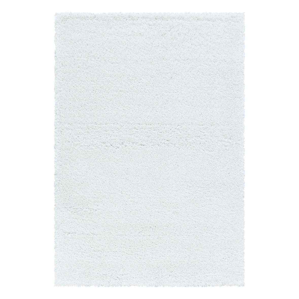 Teppich Hochflor Shaggy Uni Style Polypropylen Wohnzimmer Weiß Rechteckig 160x230 | Kadima Design