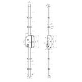 thumbnail of Boîtier de serrure melissa or à fouillot 85 x 174 mm droite