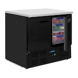 thumbnail of Polar G-Series Doppel Tür Kühlschrank Theke Schwarz 257Ltr