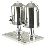 thumbnail of Dispensador de leche Gastro de 8 litros Dispensador de bebidas de acero inoxidable 2 x 8 litros