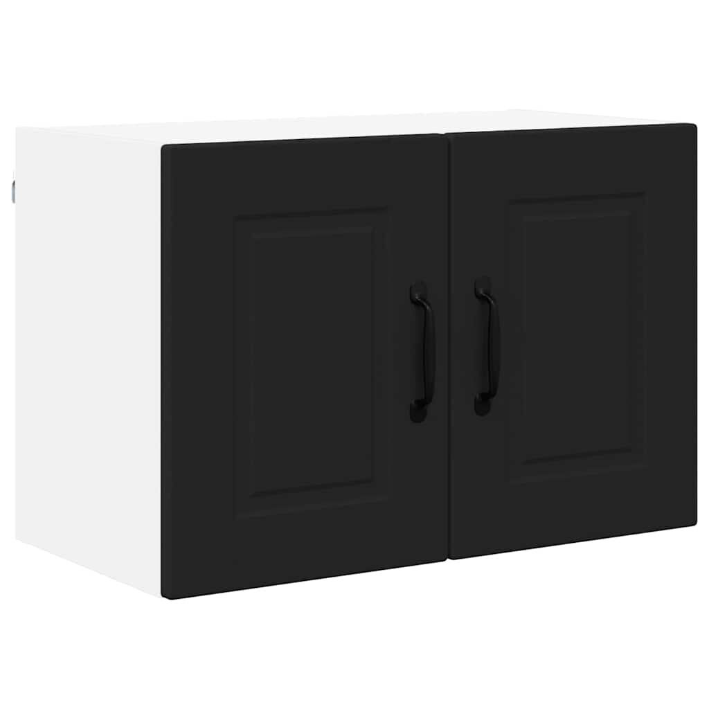 vidaXL Küchenwandschrank mit Tür Schwarz 60 x 31 x 40 cm Holzwerkstoff