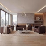 thumbnail of 3-2-1 Sofá Lounge Lille ~ imitación cuero, rojo-marrón