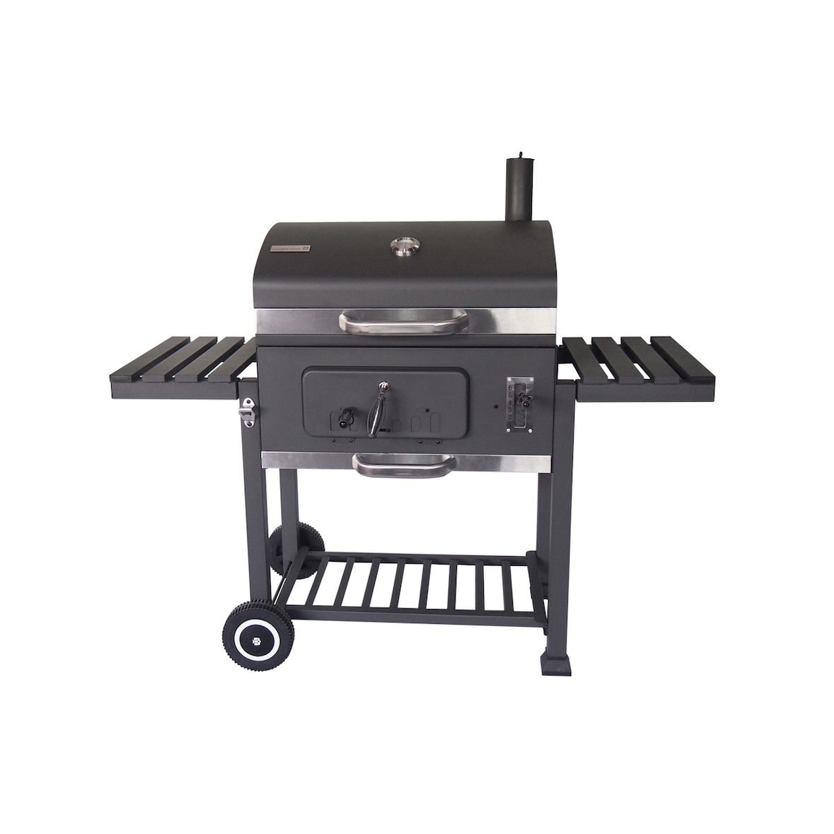 Tarrington House Barbacoa de carbón con ruedas, acero/polipropano/hierro, 153 x 63 x 136 cm, negro