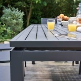 thumbnail of Uitschuifbare tuintafel in grijs aluminium