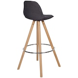 thumbnail of Décoshop26 - Tabouret de bar chaise haute x1 repose-pieds style scandinave en tissu gris foncé structure en bois clair rond 10_0004633
