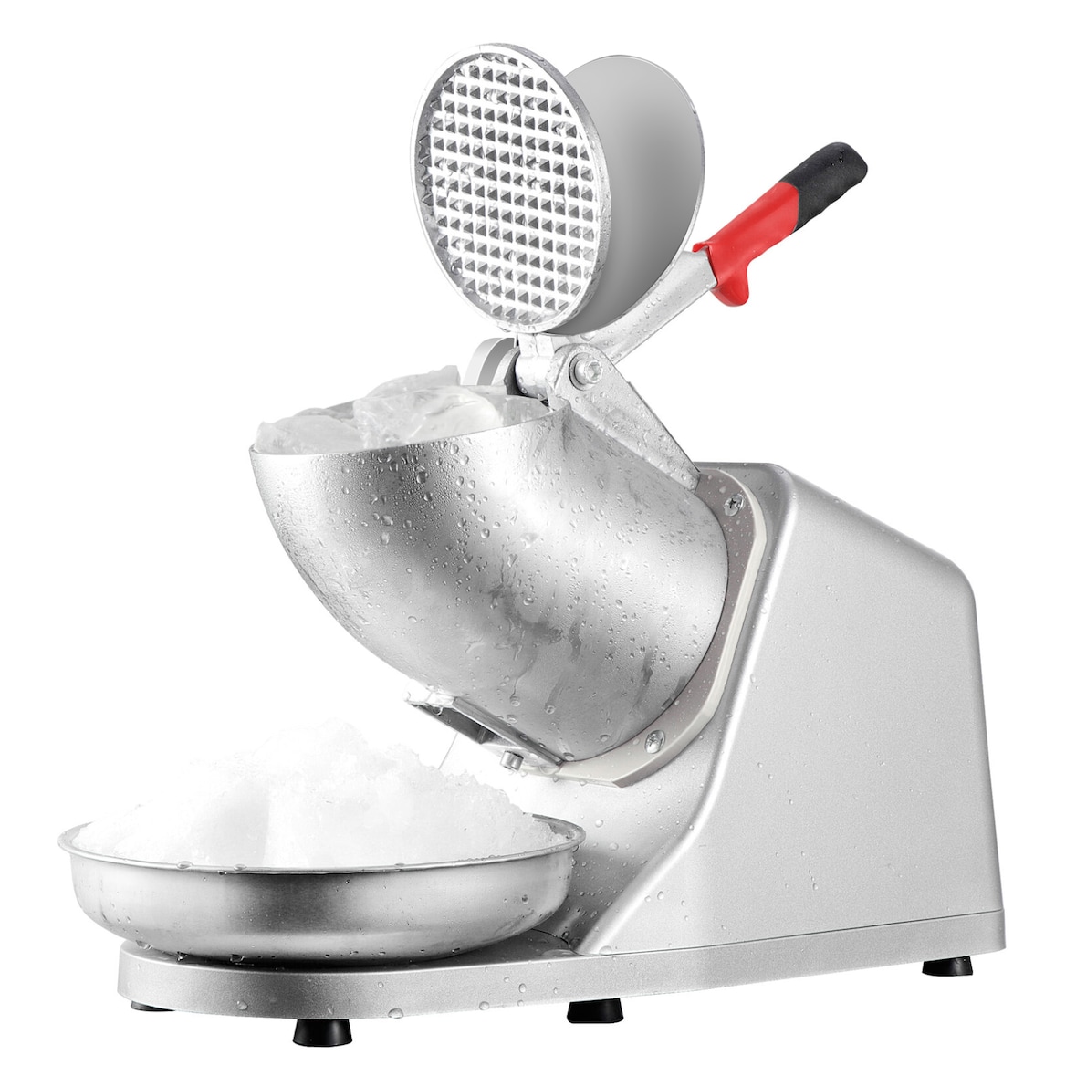 Tritaghiaccio Elettrico a Doppia Lama 380 W Macchina per Cono di Neve 2200 Giri/min