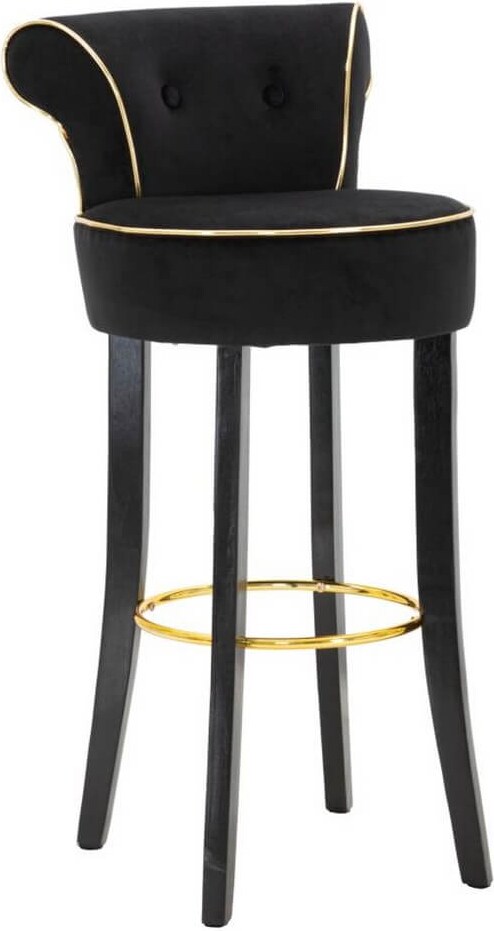 Sgabello Bar Elegante Nero cm 46X48X96 - LUXY