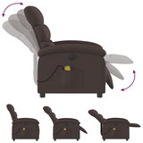 thumbnail of vidaXL Massagesessel Elektrisch Dunkelbraun Stoff