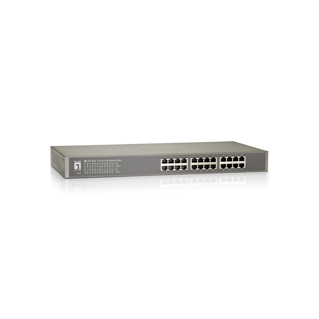 LevelOne FSW-2450 Conmutador de red Fast Ethernet no gestionado (10/100) Negro
