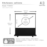 thumbnail of ELITE SCREENS Beamer Leinwand ,/ezCinema - Mobile Kofferleinwand /72/geeignet für: Normale Projektoren