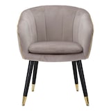 thumbnail of Fauteuil en métal et tissu Paris gris - noir et doré Mauro Ferretti