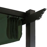 thumbnail of Aluminium Pergola HWC-N93, Gartenpavillon Pavillon Garten, stabiles 8cm-Gestell Schiebedach UV50+ 3x3m ~ grün