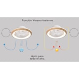 thumbnail of DUPI Ventilador Plafon de Techo con Luz Led GIRATORIO, función oscilante 360º. 6 Velocidades, color de luz regulable. Mando a distancia. (Haya)