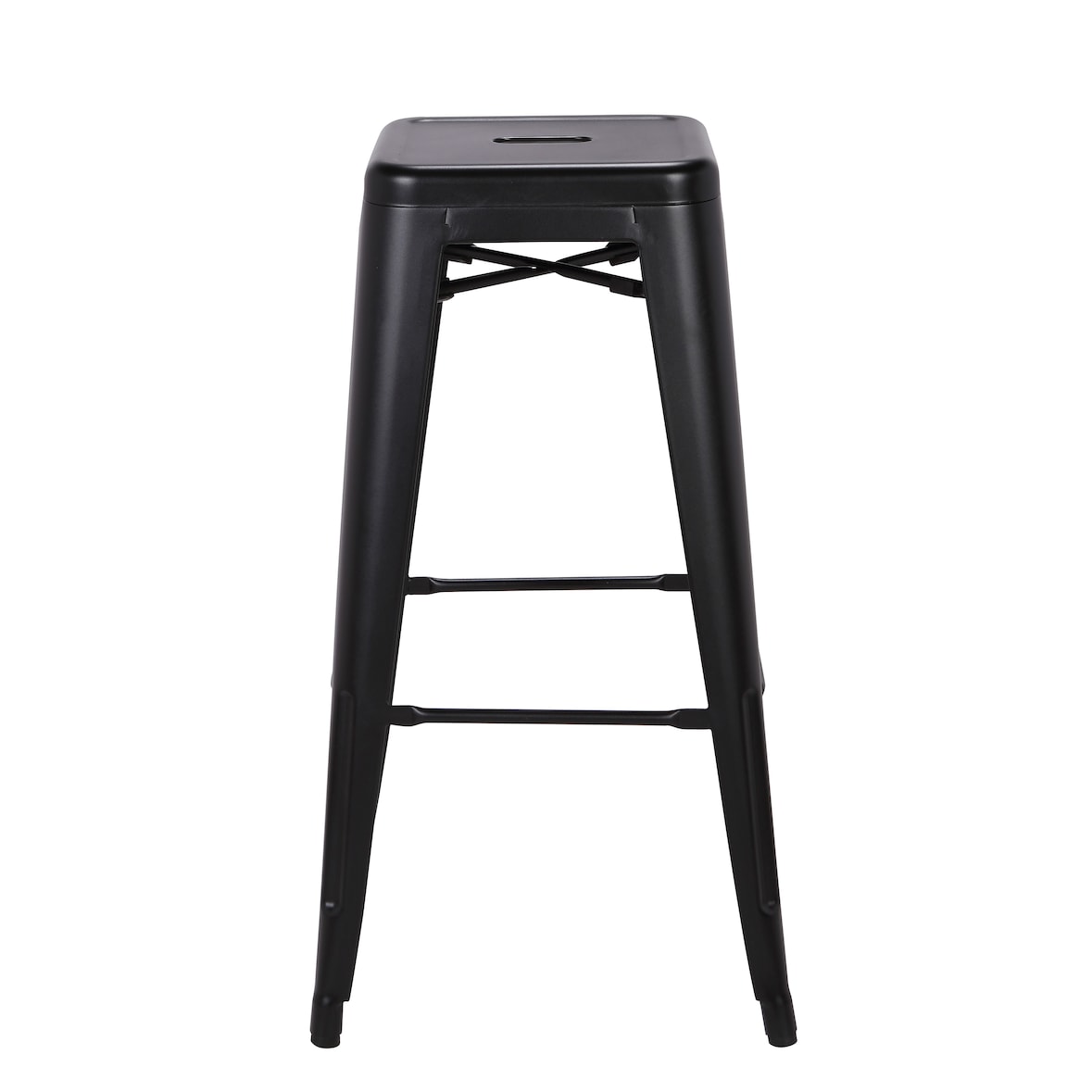 Halenbeek Tabouret de bar Iron black frosted, 75 x 51 x 51 cm, noir