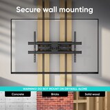 thumbnail of ONKRON Große Fernseher Wandhalterung für 42-120 Zoll TVs bis 100 kg, schwenkbar, neigbar, VESA bis 1000x600, Schwarz M10-B