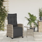 thumbnail of vidaXL Tuinstoel verstelbaar met voetensteun poly rattan grijs