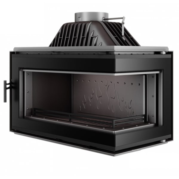 Houtkachelinzet Rechtsopening - W16 (13,5 KW)  ECO BLACK