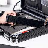 thumbnail of HMF Alu Aktenkoffer Herren mit Zahlenschloss, 45 x 33 x 11 cm, schwarz