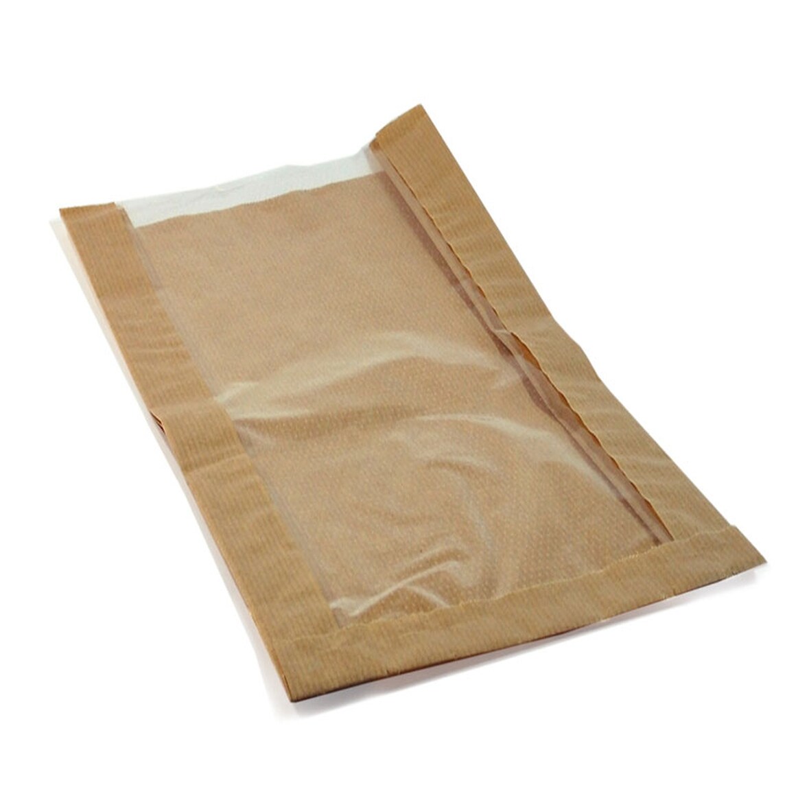 1000x Papierfaltenbeutel für Gebäck 18 + 6 x 32 cm mit Fenster 13cm