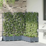 thumbnail of vidaXL Gartenpflanzer Hellgrau 120 x 120 x 126 cm Stahl